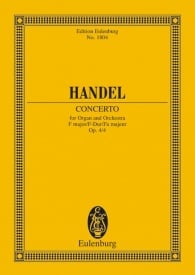 Handel: Organ concerto No. 4 F major Opus 4/4 HWV 292 (Study Score) published by Eulenburg